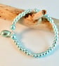 Pale Aqua Glass Pearl Bracelet - Handmade In Devon - Image 7