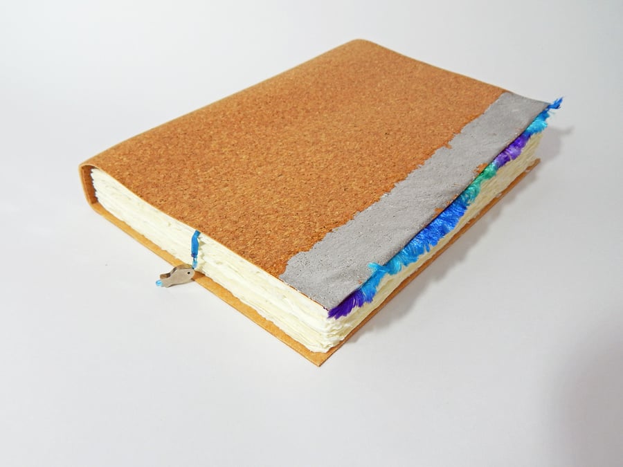 Seashore Sketchbook, Journal. A5 with Hand Made Paper Pages. Gifts for Artists. 