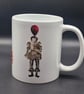 New Pennywise Mug It Movie Scary Clown Horror Movie Fan Art Full Figure