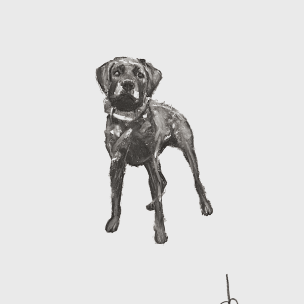 Labrador Standing A5 Art Print