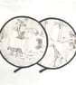 Aga Hob Lid Mats Giraffe Leopard Pads Covers Surface Savers Grey Safari