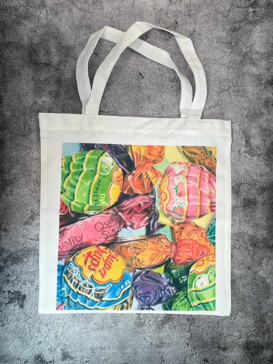 "Sweet Treat" Colourful Canvas Tote Bag