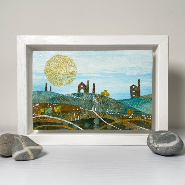 Cornish Landscape Tin Mine Painting One Off Original Artwork Ready To Hang