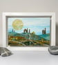 Cornish Landscape Tin Mine Painting One Off Original Artwork Ready To Hang
