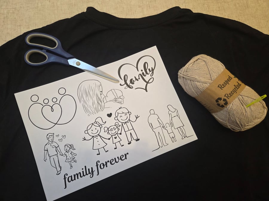 FAMILY - Stick and stitch embroidery templates 