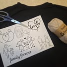 FAMILY - Stick and stitch embroidery templates 