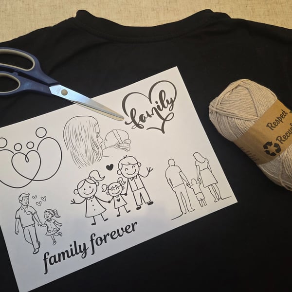 FAMILY - Stick and stitch embroidery templates 
