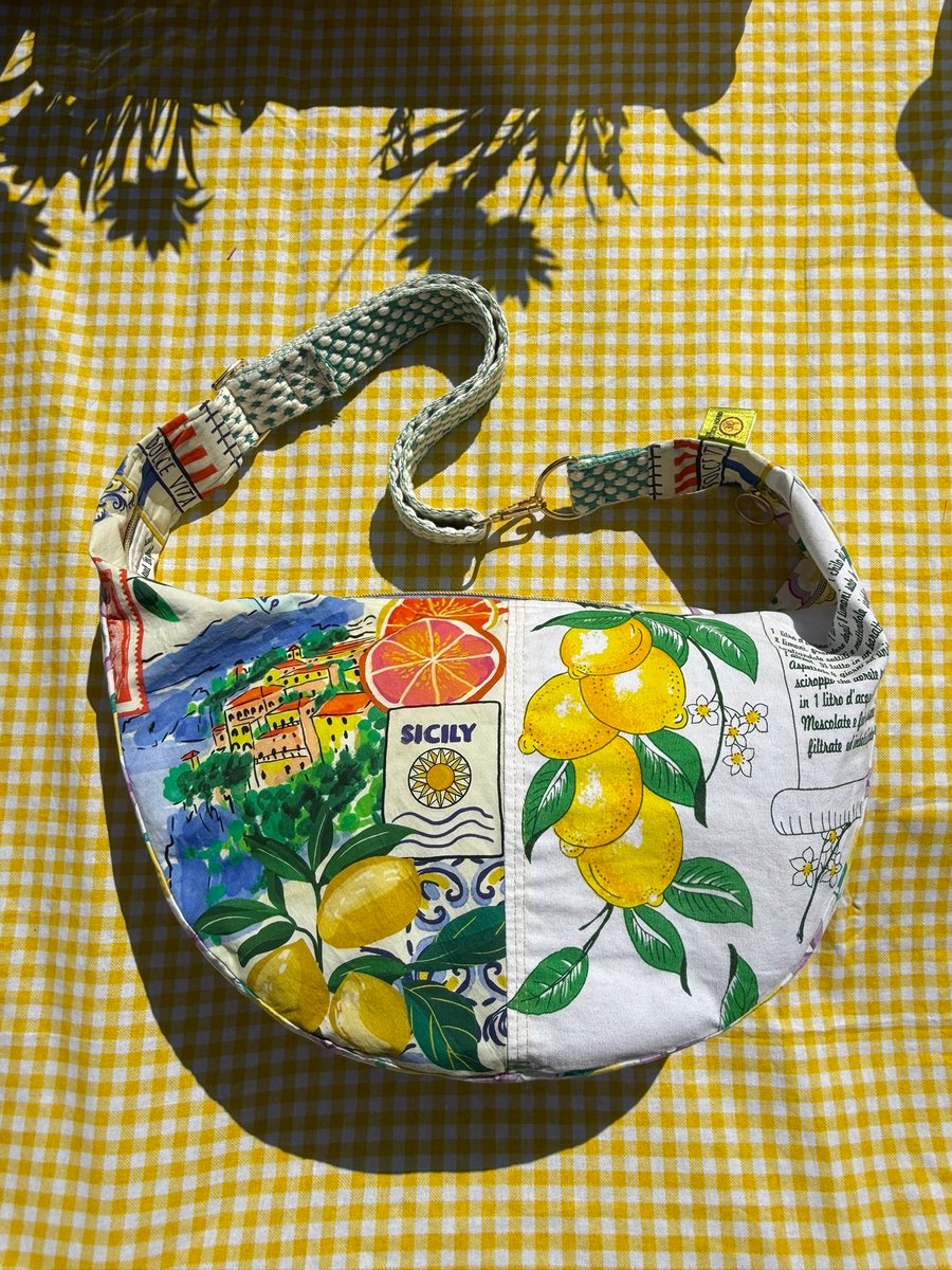 One of a Kind Handmade Slouchy Crescent Bag - Bel Tempo!