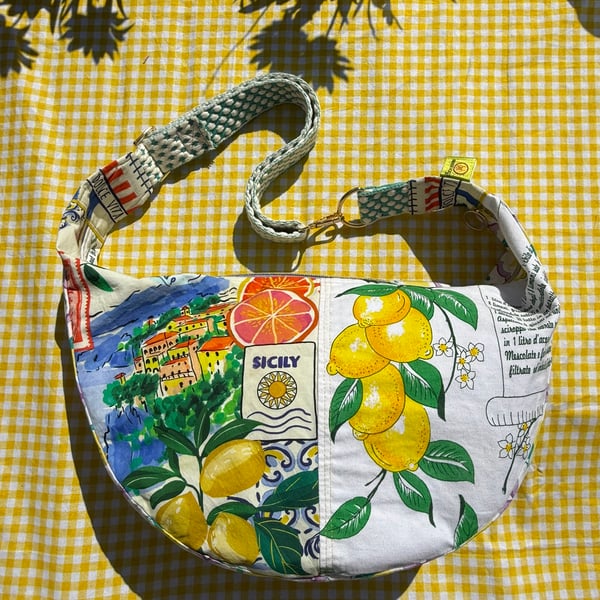 One of a Kind Handmade Slouchy Crescent Bag - Bel Tempo!