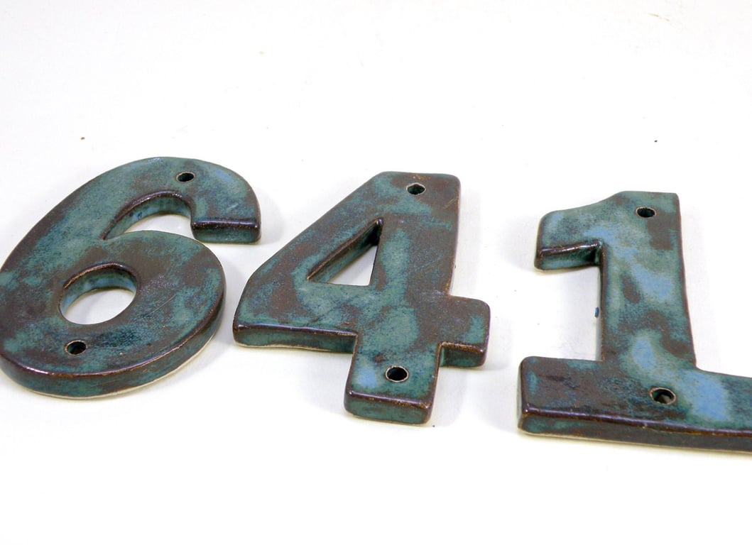 House Numbers,Stoneware House Tiles, Ceramic house Address Numbers
