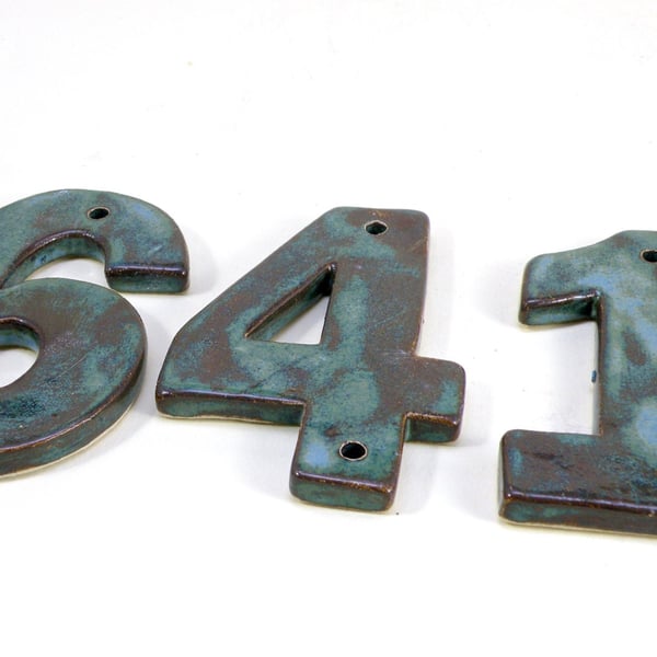 House Numbers,Stoneware House Tiles, Ceramic house Address Numbers