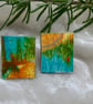 Bold Contrast Stainless steel post earrings  - Image 2