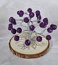 Small Wire Tree with Purple Synthetic Lava Beads on a Wooden Base - Image 5