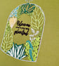 Unique hand embroidered picture of a terrarium of gorgeous plants. Perfect gift - Image 6