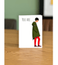 You Are..... Greeting Card 1960s Mod Girl in a Parka with Target