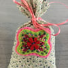 Red Flower Lavender Bag 