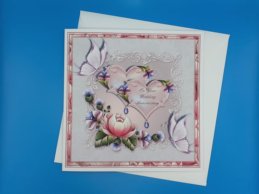 Wedding Anniversary Card - Parents, Wife, Husband, Friends