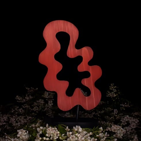 "Flare" - abstract wooden sculpture 