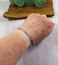 Silver Cuff - Embossed Flower Pattern with Antiqued Finish. Size Medium - Image 5