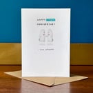 Fourth (4th) Wedding Anniversary Milestone Card (Linen)