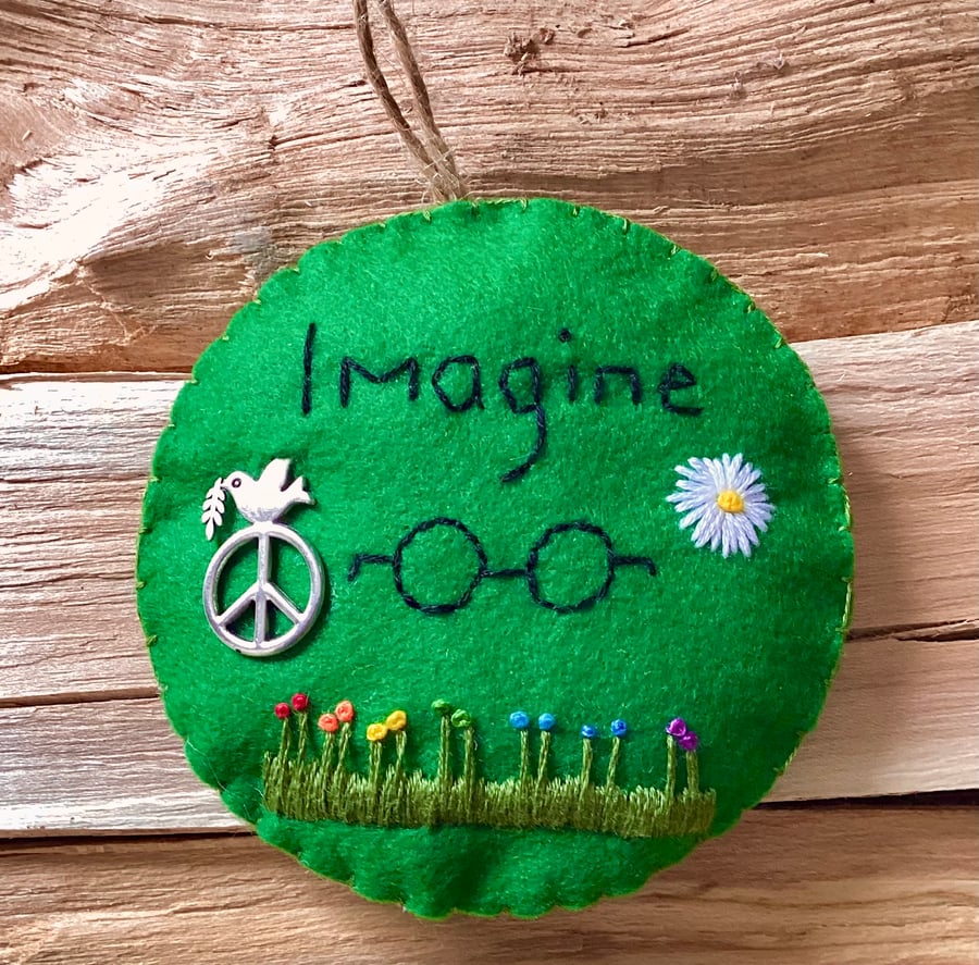 Felt Peace Rainbow Decoration