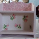 Wooden Bespoke Shelf Storage Unit made using Cath Kidston Rose Sprig and Emma Br