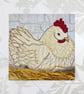Easter card - chicken on hay nest - Image 1