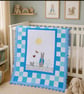 Hand Quilted Mr P Rabbit Baby or Toddler Quilt - Image 1
