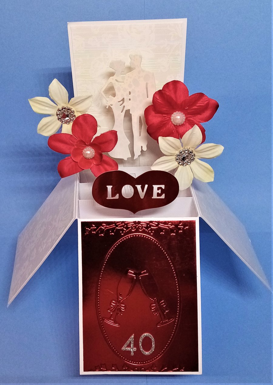 40th Ruby  Anniversary Card