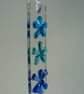 Fused Glass Blue Flowers Suncatcher - Image 3