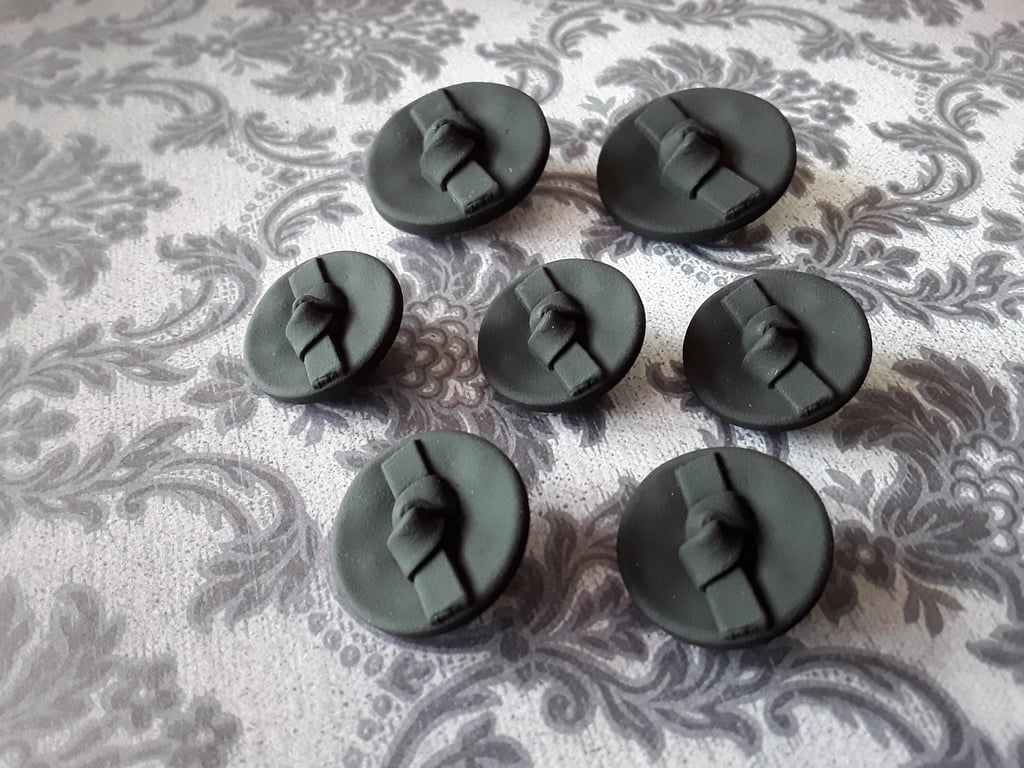  22.4mm 36L Flocked effect Bow Knot Buttons