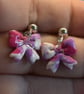 Bow Stud Dangle Earrings - Image 2