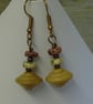 Howlite & Hand Carved Wood Tribal  Earings - Image 2