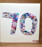 70th patchwork birthday card - Image 1