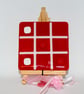 Red and White Tic Tac Toe - OXO Game in Fused Glass - 8038 - Image 3