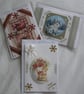 Set of 3 (Three) Beautiful Hand-Crafted Christmas Decoupage Greeting Cards (c)