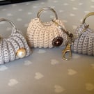 Crochet handbag keyring