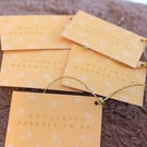 5 Baby shower  Milk bottle Gift tags yellow, blue, pink