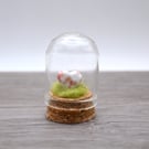 small glass pink heart cloche keepsake gift
