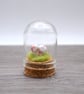 small glass pink heart cloche keepsake gift
