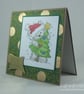 Handmade Christmas card - cute bear with Christmas tree - Image 6