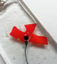 Hand Cut Glass Poppy Suncatcher: Floral Window Hanger - Image 7
