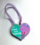 LOVE YOU FOREVER hand painted heart 