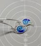 Fine silver and enamel earrings  - Image 5