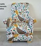 Child's Chair Fryetts Peacocks Ochre Fabric Children's Armchair Mustard Kids  - Image 2