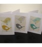 Pack of Three Bird Blank Greetings Cards Notelets Birds x 3 - Image 3