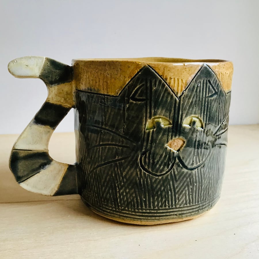 Cat mug or small plant pot