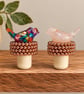 Rose Gold Beaded Bird Wine Stopper - Image 3