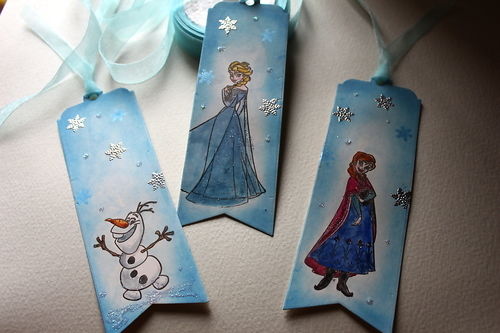 3 Frozen Movie Themed Bookmarks Children's Gift or Party Favours