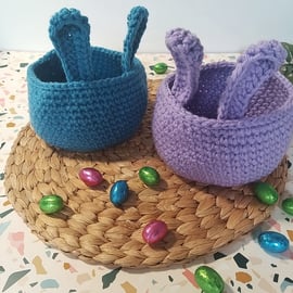 Crochet Bunny Basket.Gift Nursery Storage